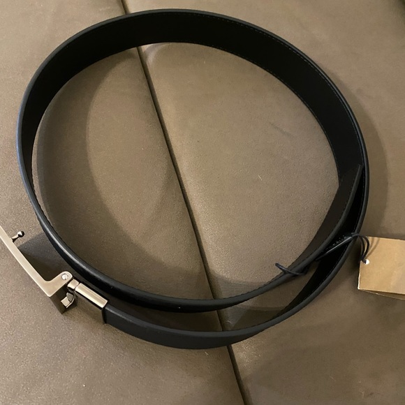 NWD Burberry Plaque Buckle London Check Belt 34/85 Dark Charcoal/Black Read Desc - Picture 6 of 9